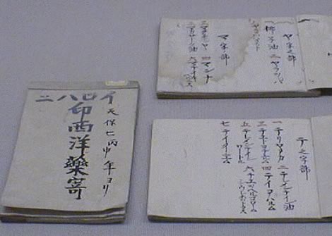 輸入西洋薬の記録された台帳