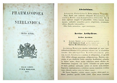 オランダ薬局方 Neerlandica Altera (1871)
