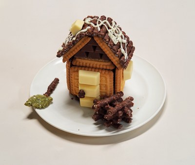 クリスマスお菓子の家作り5